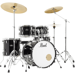 PEARL - Road Show RSS505BCC-31 Fusion 20 5 fûts - Jet Black + B-50 + Pack Sabian Solar 3 cymbales