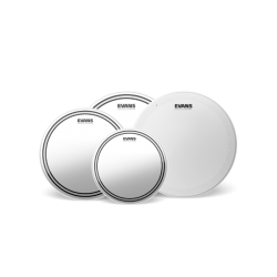 Packs EVANS EC2 Peau, Rock (10, 12 et 16), avec peau de caisse claire HD Dry 14