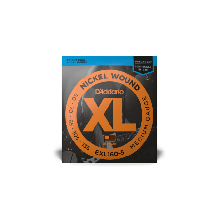 CORDES D'ADDARIO BASSE XL 50-135 LONG 5-STR