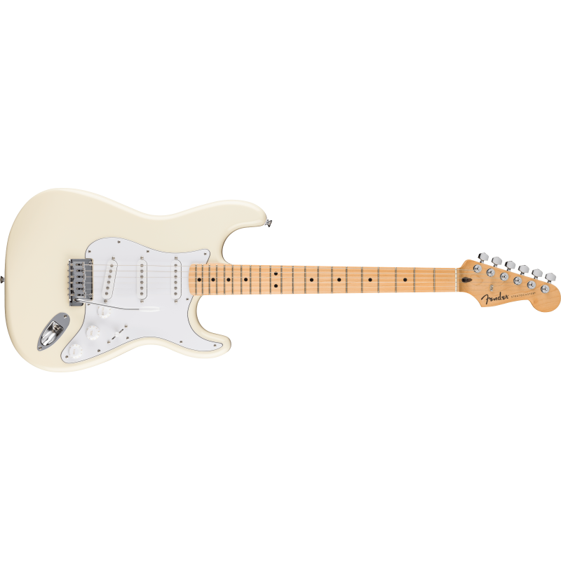 Fender Standard Stratocaster Touche érable Pickguard blanc Olympic White