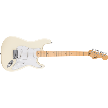Fender Standard Stratocaster Touche érable Pickguard blanc Olympic White