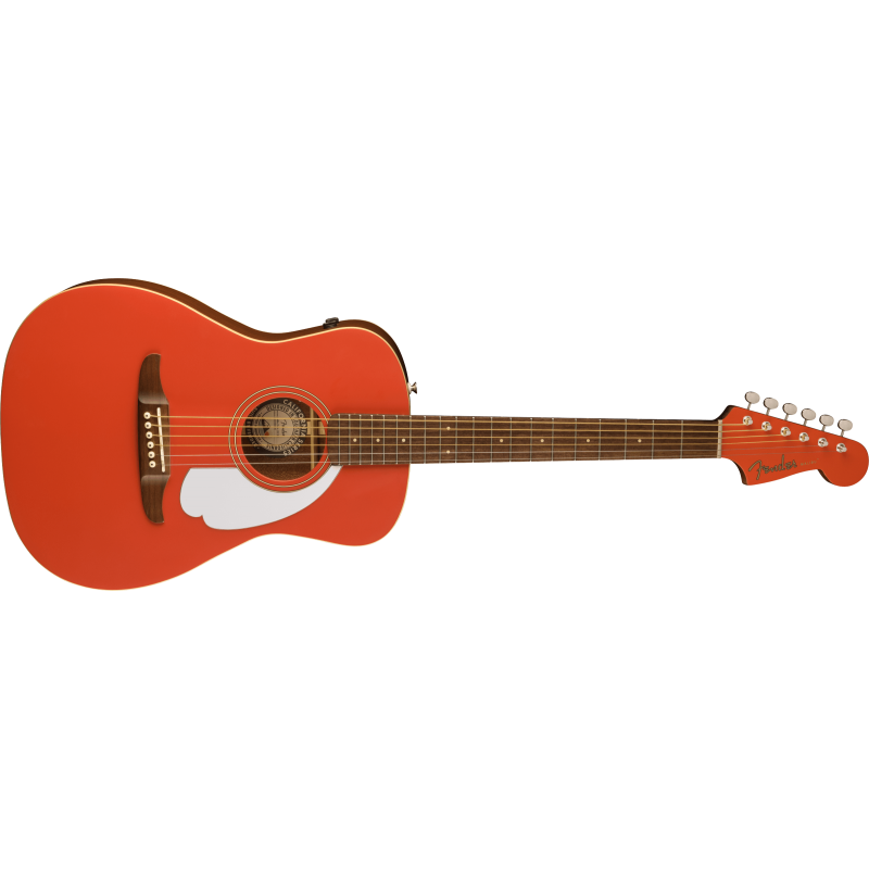 Guitare FENDER Malibu Player, Walnut Fingerboard, White Pickguard, Fiesta Red