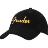 Fender Casquette baseball velours cÙtelÈ avec logo Spaghetti dorÈ