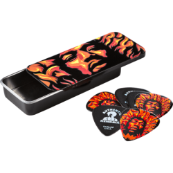 Boite 6 Mediators DUNLOP Jimi Hendrix Voodoo Fire, heavy