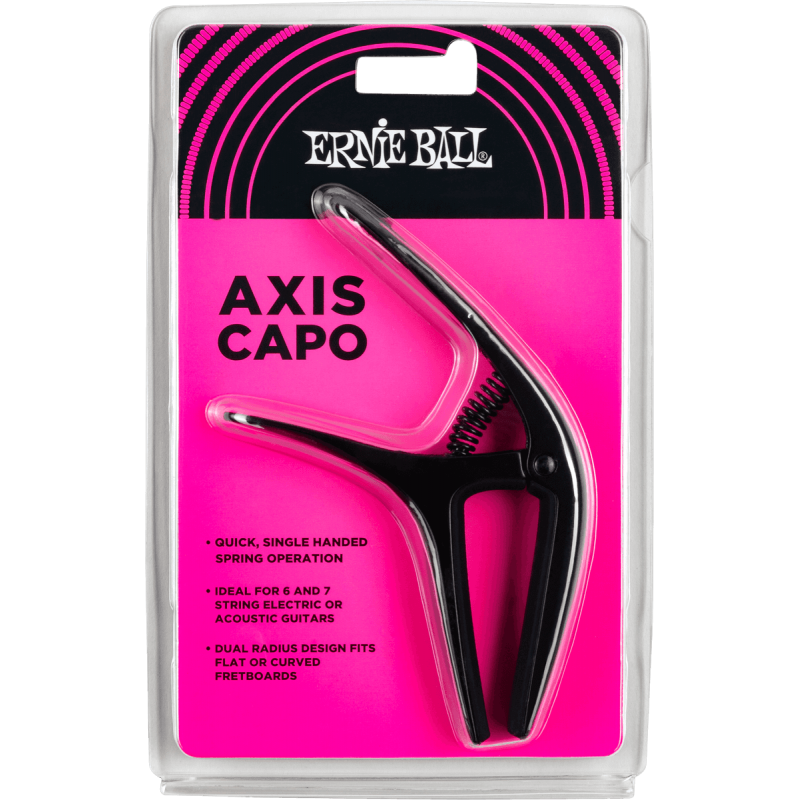 ERNIE BALL - Capodastre Axis double radius 9600 Noir