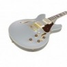 Ibanez AS73GMSF semi hollow Moonstone Silver Flat