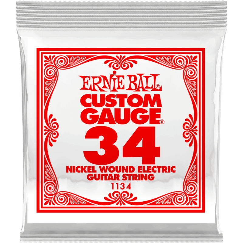 ERNIE BALL 1134 Corde ‡ l'unitÈ FilÈe nickel 0.34