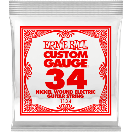 ERNIE BALL 1134 Corde ‡ l'unitÈ FilÈe nickel 0.34