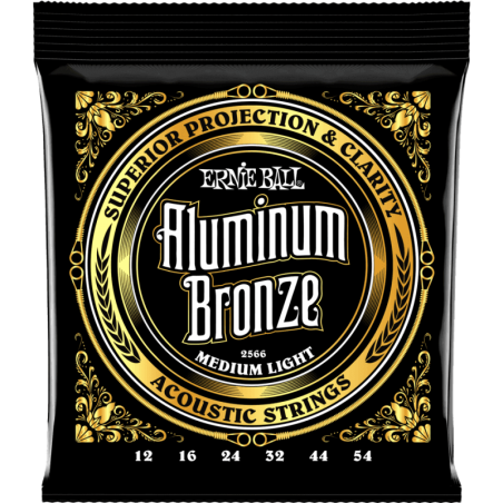 CORDE ERNIE BALL ALUMINUM BRONZE 12-54 MEDIUM LIGHT