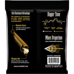 CORDE ERNIE BALL ALUMINUM BRONZE 10-50 EXTRA LIGHT