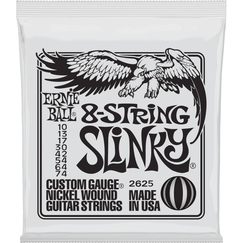 cordes ERNIE BALL Slinky 8 cordes