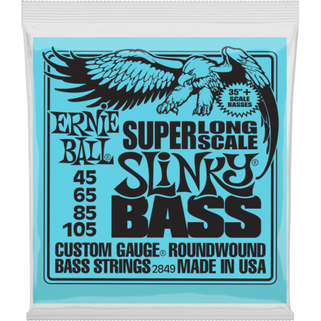 ERNIE BALL 2849 Cordes basse Slinky super long scale 45-65-85-105
