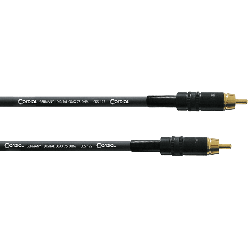 CORDIAL CPDS1CC C‚ble coaxial 75 O 2 x RCA - 0,22 mm≤ - 1 m