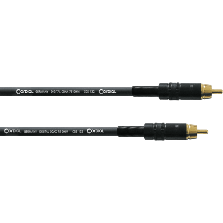 CORDIAL CPDS1CC C‚ble coaxial 75 O 2 x RCA - 0,22 mm≤ - 1 m