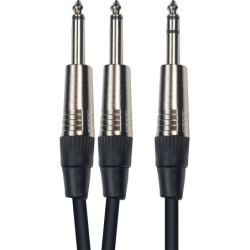 YELLOW CABLE K05-3 - 2 jacks mono m‚le /jack stÈrÈo m‚le 3m