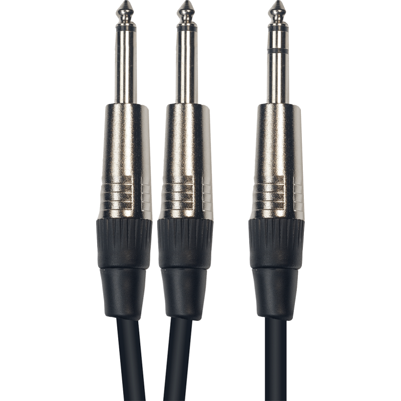 YELLOW CABLE K05-3 - 2 jacks mono m‚le /jack stÈrÈo m‚le 3m