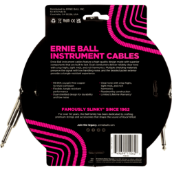 C‚ble ERNIE BALL 6393 Jack/jack 3m noir et violet