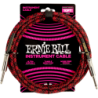 C‚ble ERNIE BALL 6394 Jack/jack 3m rouge et noir