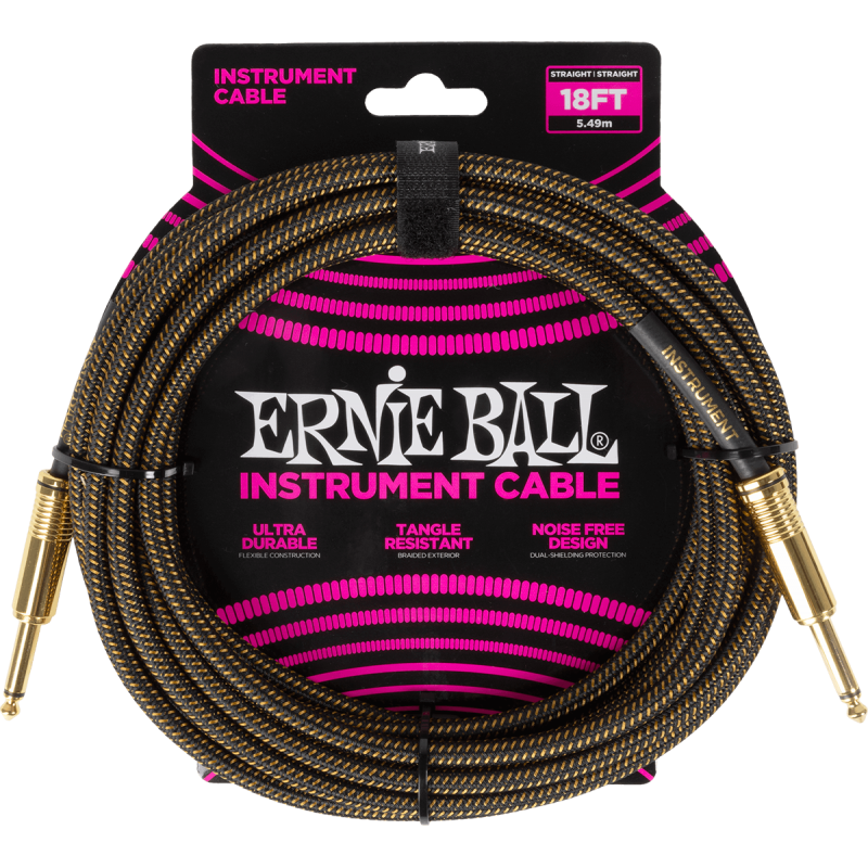 Cable tressÈ ERNIE BALL 6432 Jack/jack 5,5m Pay Dirt