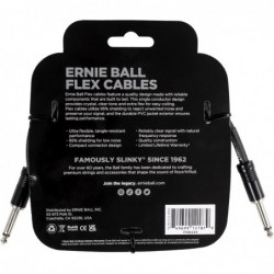 Flex C‚ble ERNIE BALL - 6434 Jack/jack 3m noir