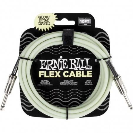 Flex cable ERNIE BALL 6436 Jack/jack 3m phosphorescent