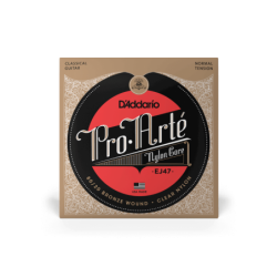Cordes en bronze 80/20 pour guitare classique D'Addario Pro-Arte EJ47, Normal