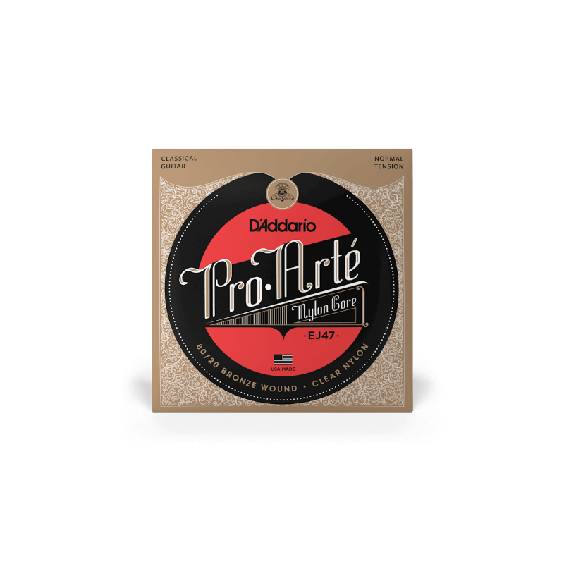 Cordes en bronze 80/20 pour guitare classique D'Addario Pro-Arte EJ47, Normal