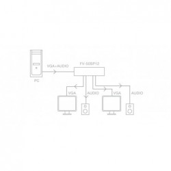 Fonestar - FV-50SP12 Distributeur VGA et audio stÈrÈo 1 x 2