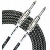 CABLE GUITARE KIRLIN 10M TRESSE JACK JACK NOIR