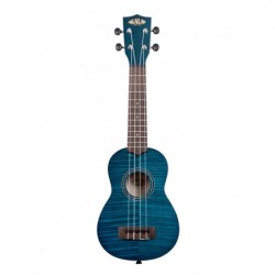 Kala Exotic Mahogany Soprano Transparent blue avec housse