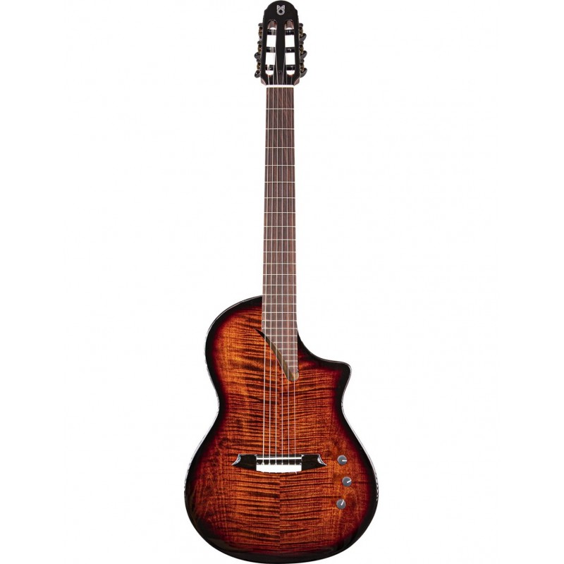 Guitare Èlectro classique MARTINEZ Hispania Cognac + housse