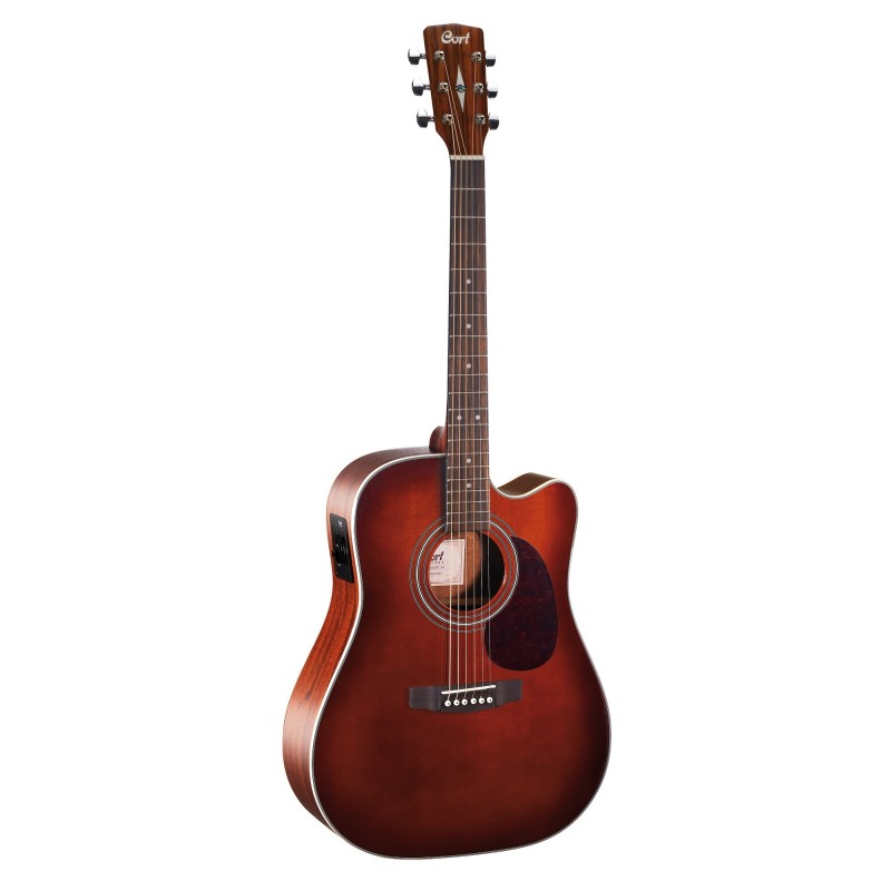 GUITARE FOLK ELECTRO CORT MR500E BRUN BRILLANT