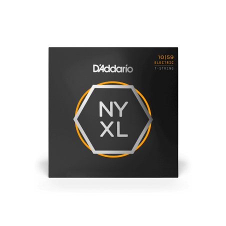 Cordes D'Addario NYXL 1059 guitares Èlectriques 7 cordes