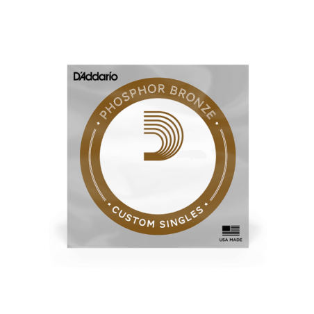 Corde seule pour guitare acoustique avec filet en bronze phosphoreux D'Addario PB025, .25