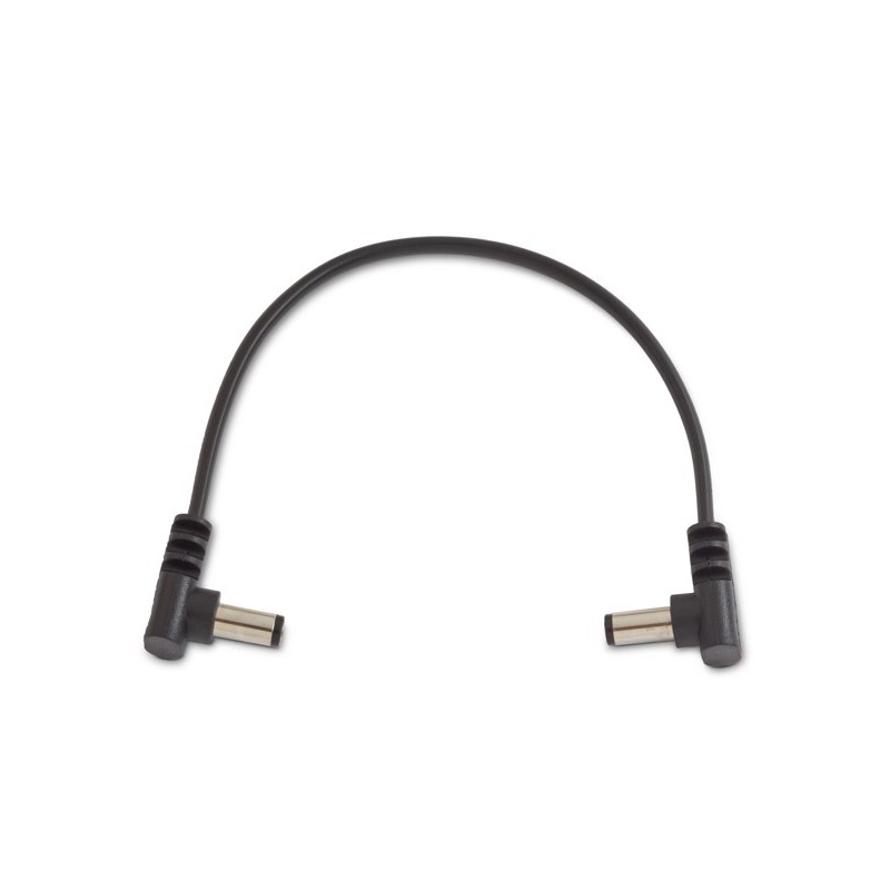 Rockboard C‚ble d'alimentation plat coudÈ/coudÈ - 15 cm - Black