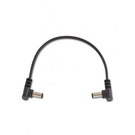 Rockboard C‚ble d'alimentation plat coudÈ/coudÈ - 15 cm - Black