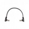 Rockboard C‚ble d'alimentation plat coudÈ/coudÈ - 15 cm - Black