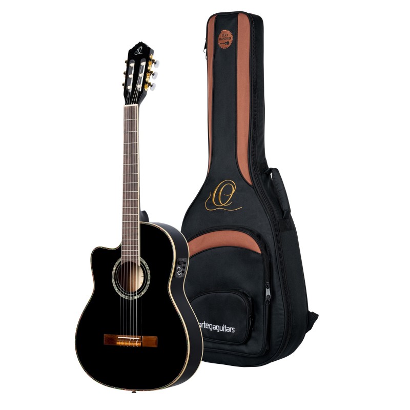 Guitare classique slim gaucher Ortega R145 EpicÈa Noir