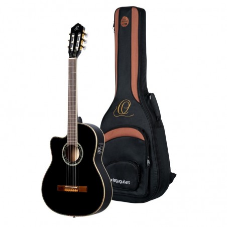 Guitare classique slim gaucher Ortega R145 EpicÈa Noir