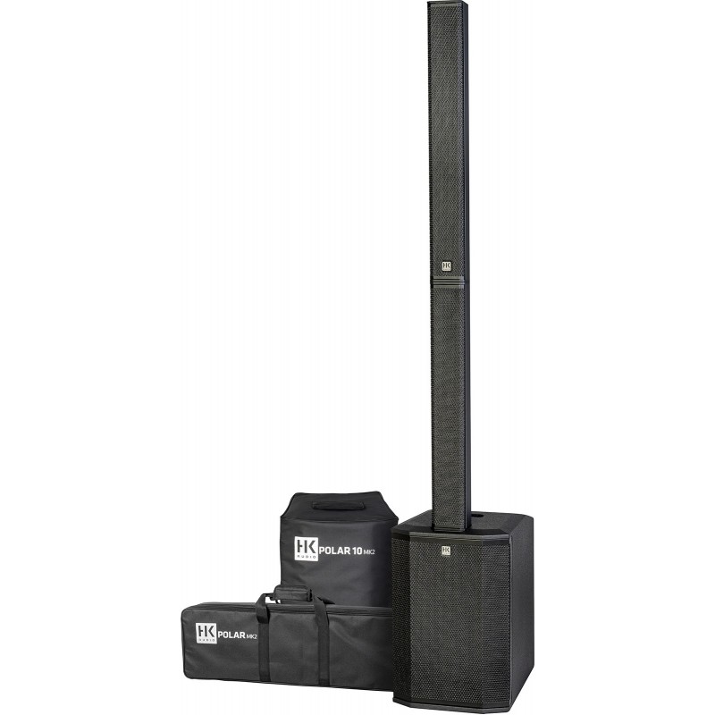 HK Audio Polar10 MK2 - Enceinte colonne amplifiÈe avec bluetooth TWS, mixeur + housses