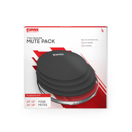Pack de sourdines SoundOff by Evans, Fusion (10, 12, 14, 14)