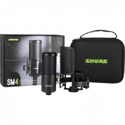 Micro SHURE SM4-K-KIT Studio - SM4 avec suspension, anti-pop et mallette