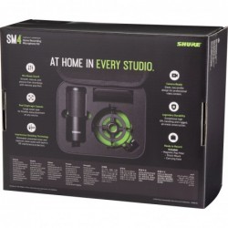 Micro SHURE SM4-K-KIT Studio - SM4 avec suspension, anti-pop et mallette
