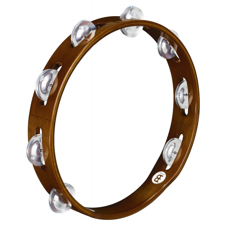 TAMBOURIN MEINL BOIS BRUN 1 rang de cymbalettes