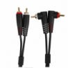 Cable UDG RCA Droit - RCA CoudÈ Noir 3m