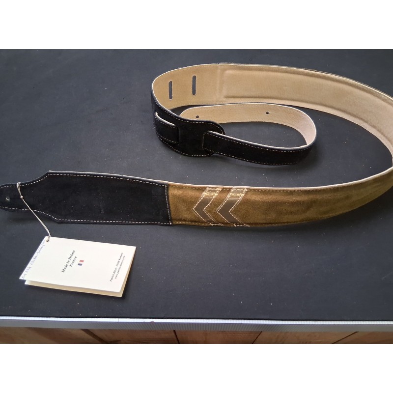 Bretelle guitare artisanale Patrick Blésès – Fabrication française