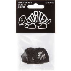 Mediator Dunlop Tortex Noir Jazz III 0.50 Mm (sachet De 12…