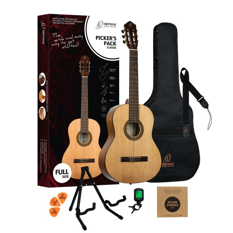 ORTEGA RPPC44 – Pack guitare classique 4/4 avec accessoires
