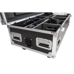 Flightcase empilable pour 8 BTI-AKKUBEAMER, 4 BTI-AKKUCHROMA, ou une combinaison des deux