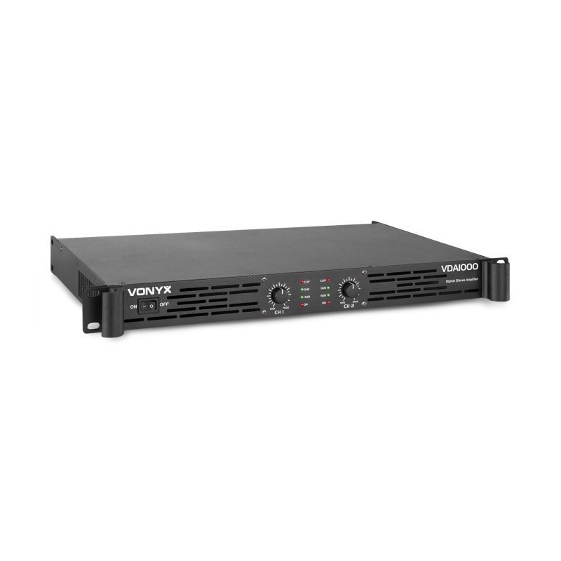 VONYX VDA1000, ampli stereo 2x500W format rack